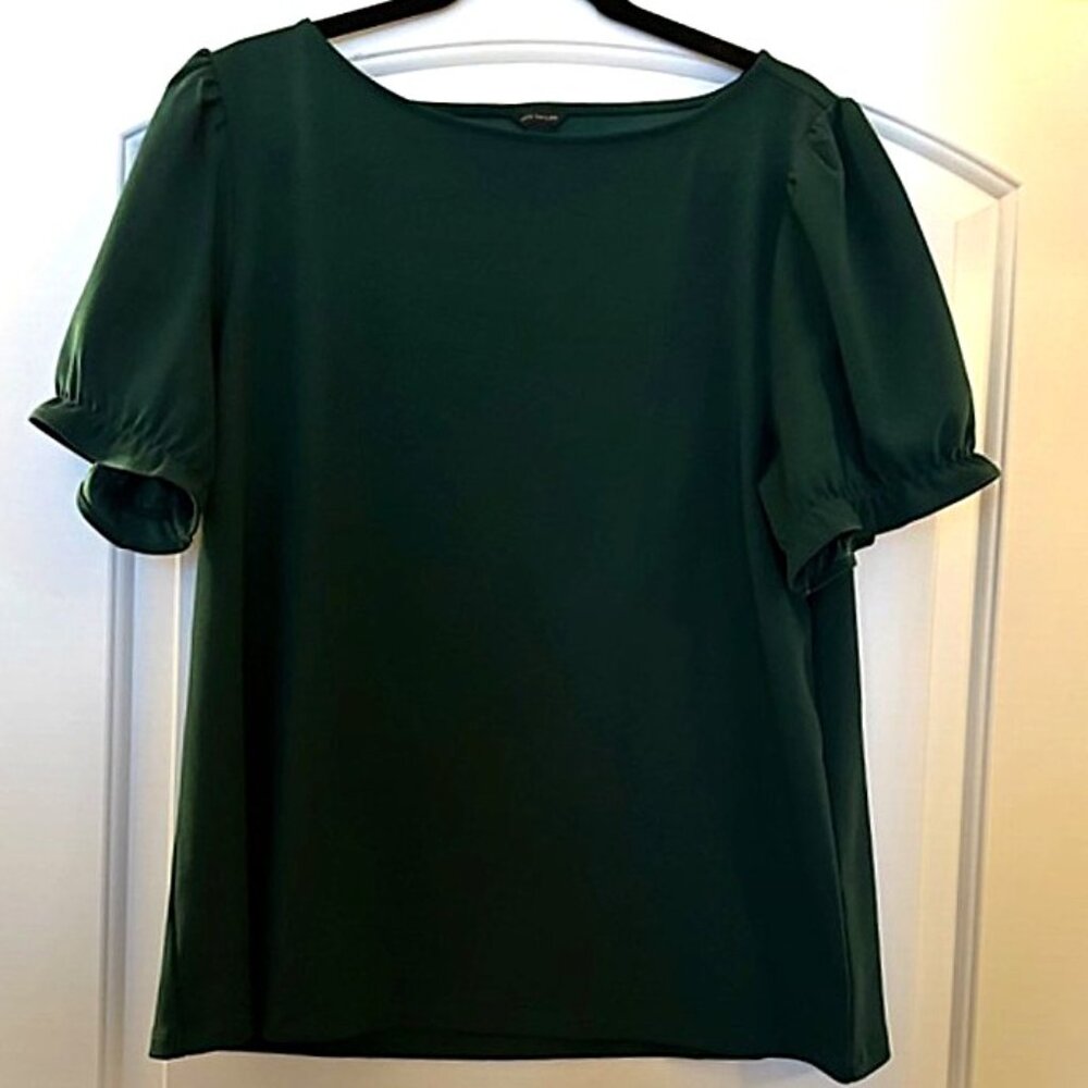 Ann Taylor Top, XL Dark Green